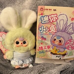 Baby Three Miniature Bunny plush open Box